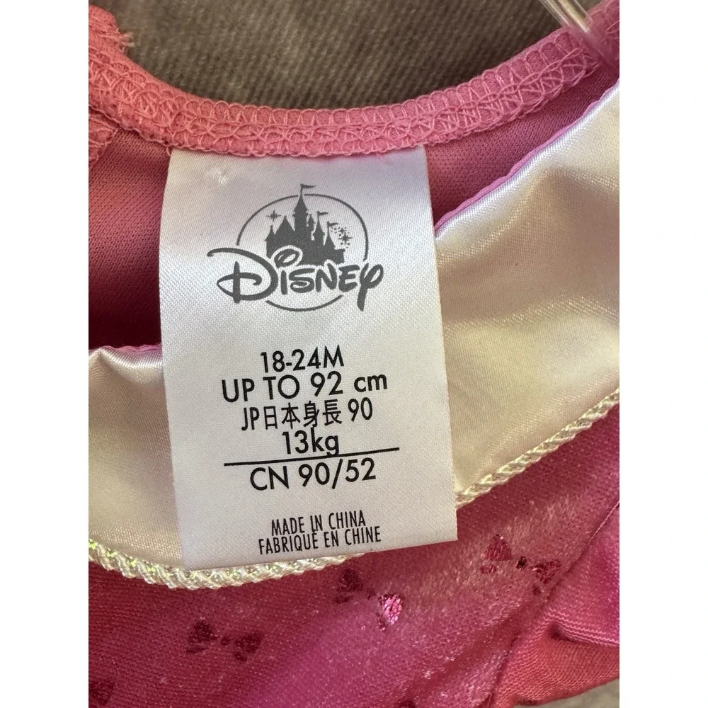 Disney Minnie Mouse Costume Dress 18-24M Pink Polka Dot Tulle Toddler Girls